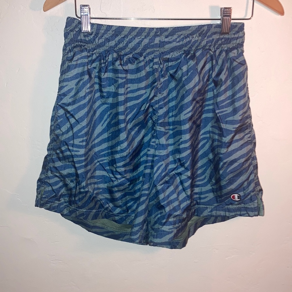 🦓🏀 Green x Blue Zebra Baller Basketball Shorts by Champion Size Medium 💎🪄